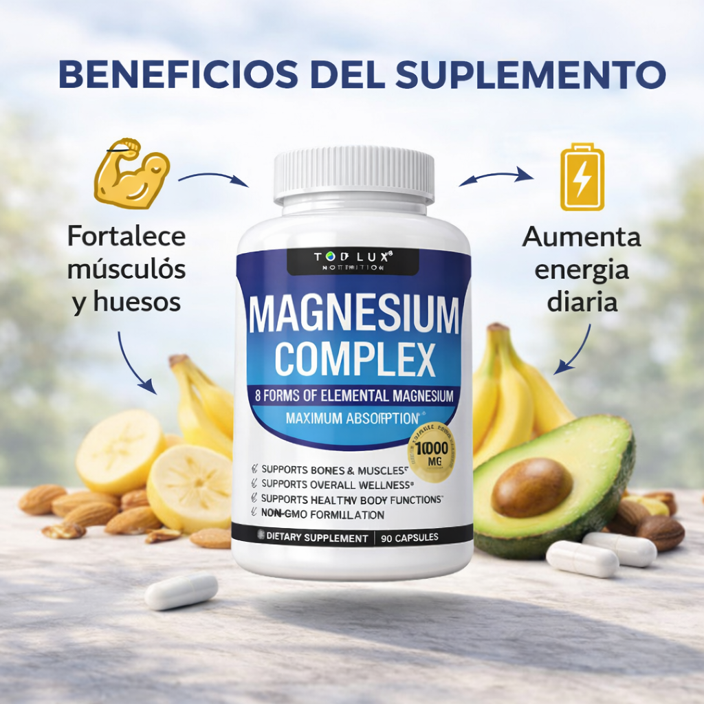 Magnesium complex: Energía, descanso y salud muscular